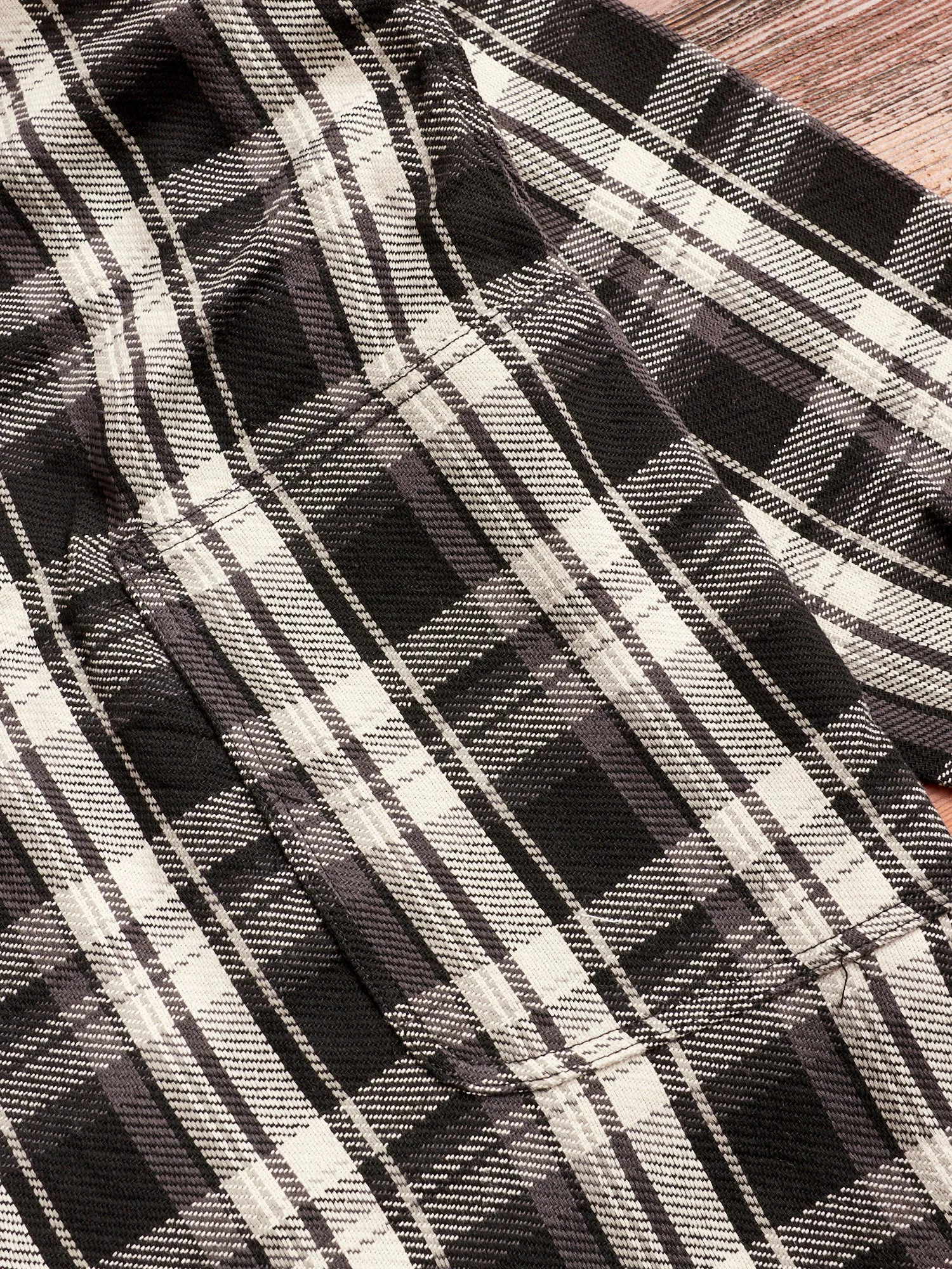 Diggin Shirt in Black Twill Check