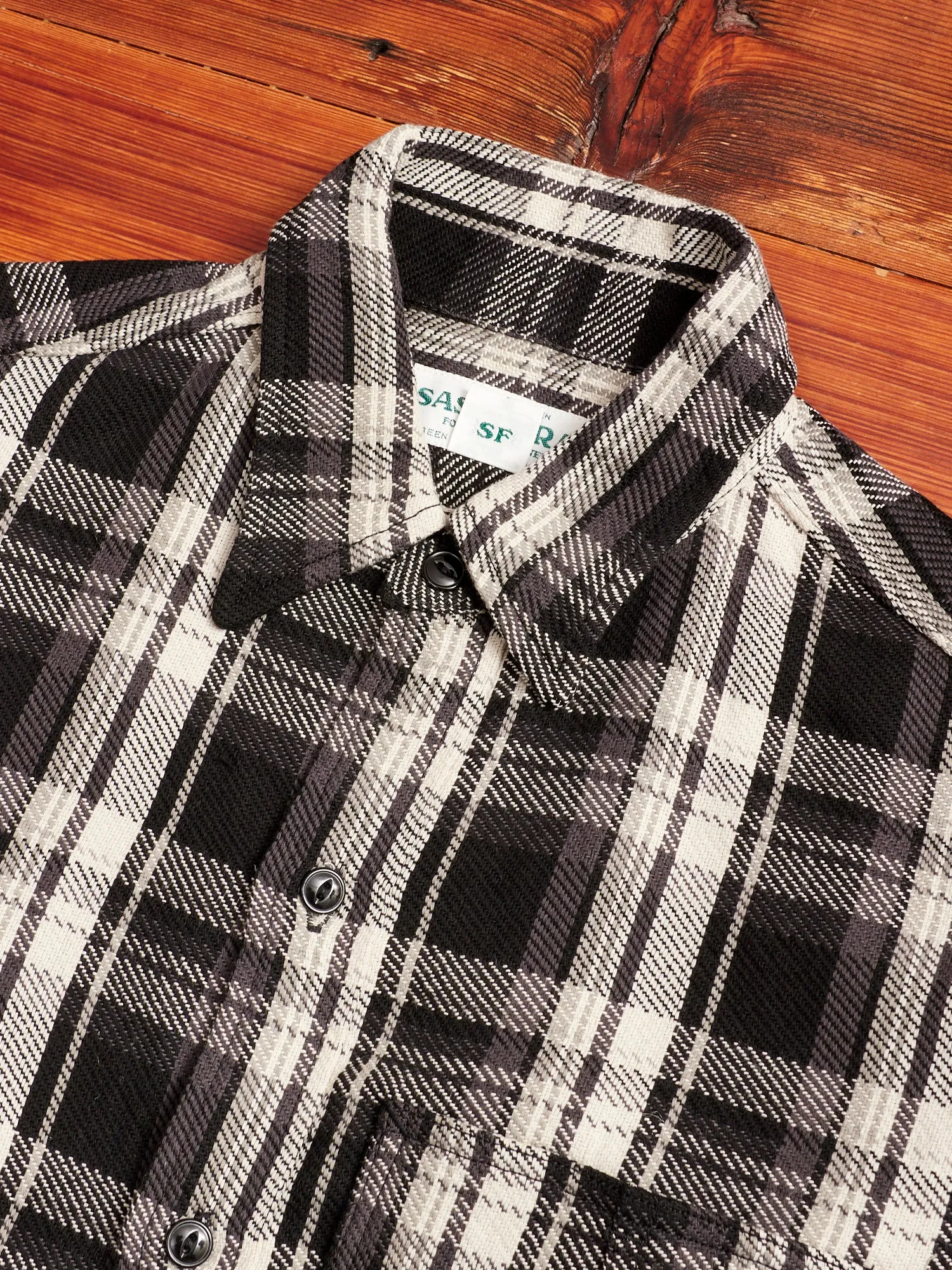 Diggin Shirt in Black Twill Check