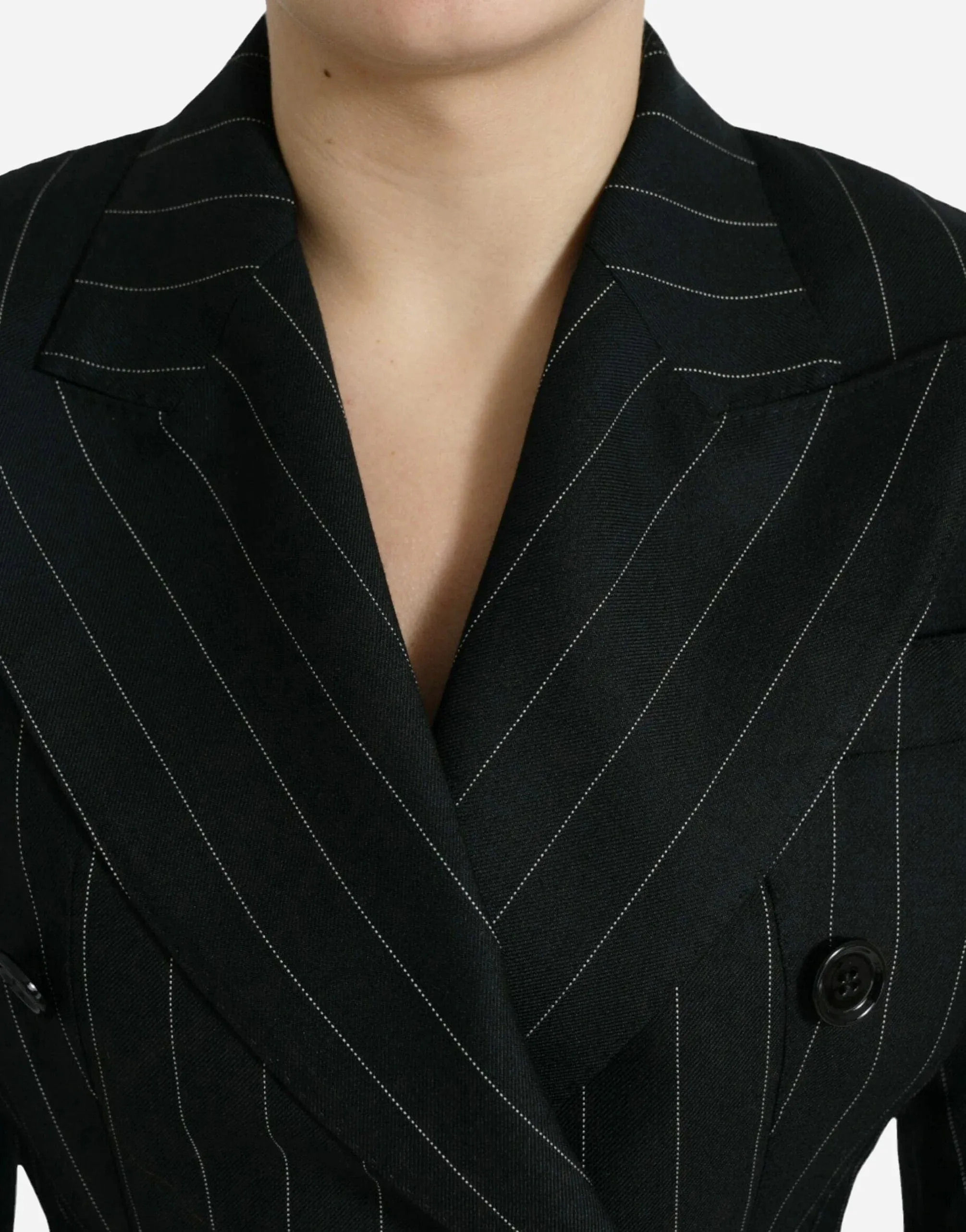 Double-Breasted Blazer With Stripes