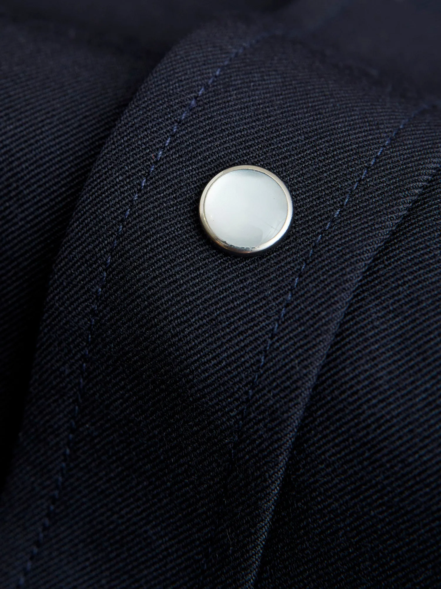 Drover Overshirt in Navy Gabardine