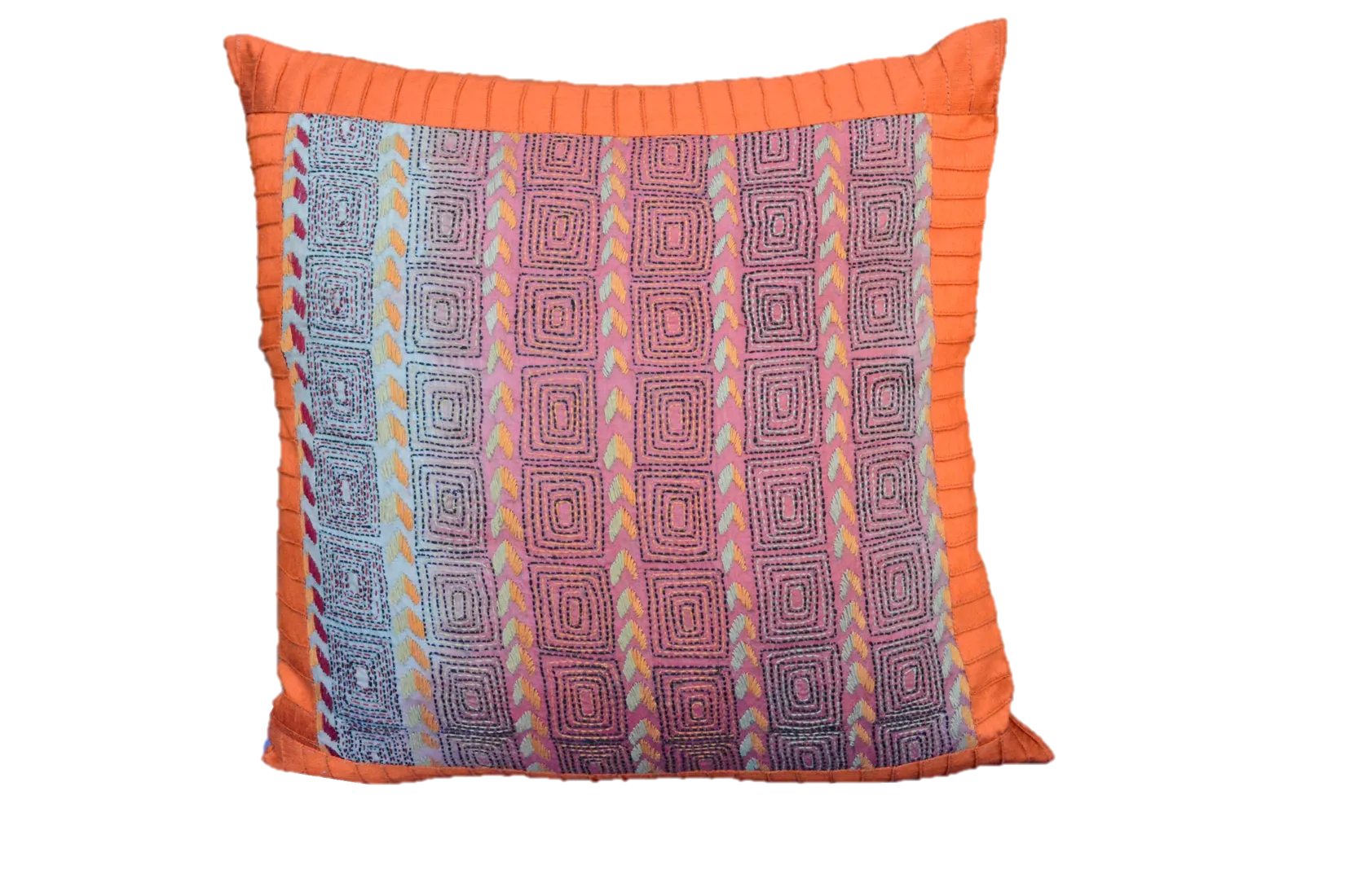 Embroidered Recycled Vintage Zari Kantha Holiday Pillow Case