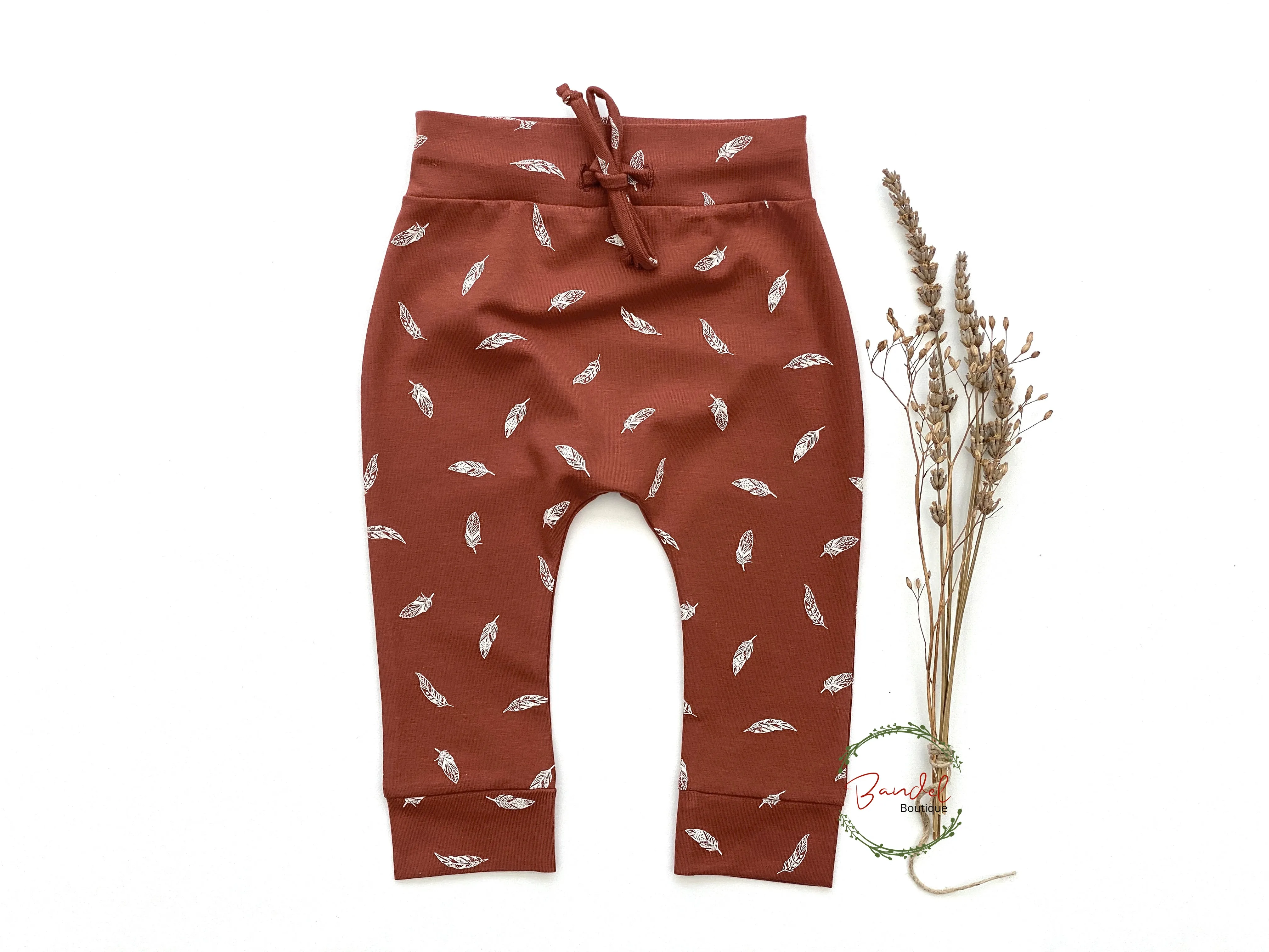 Feathers Leggings With Drawcord