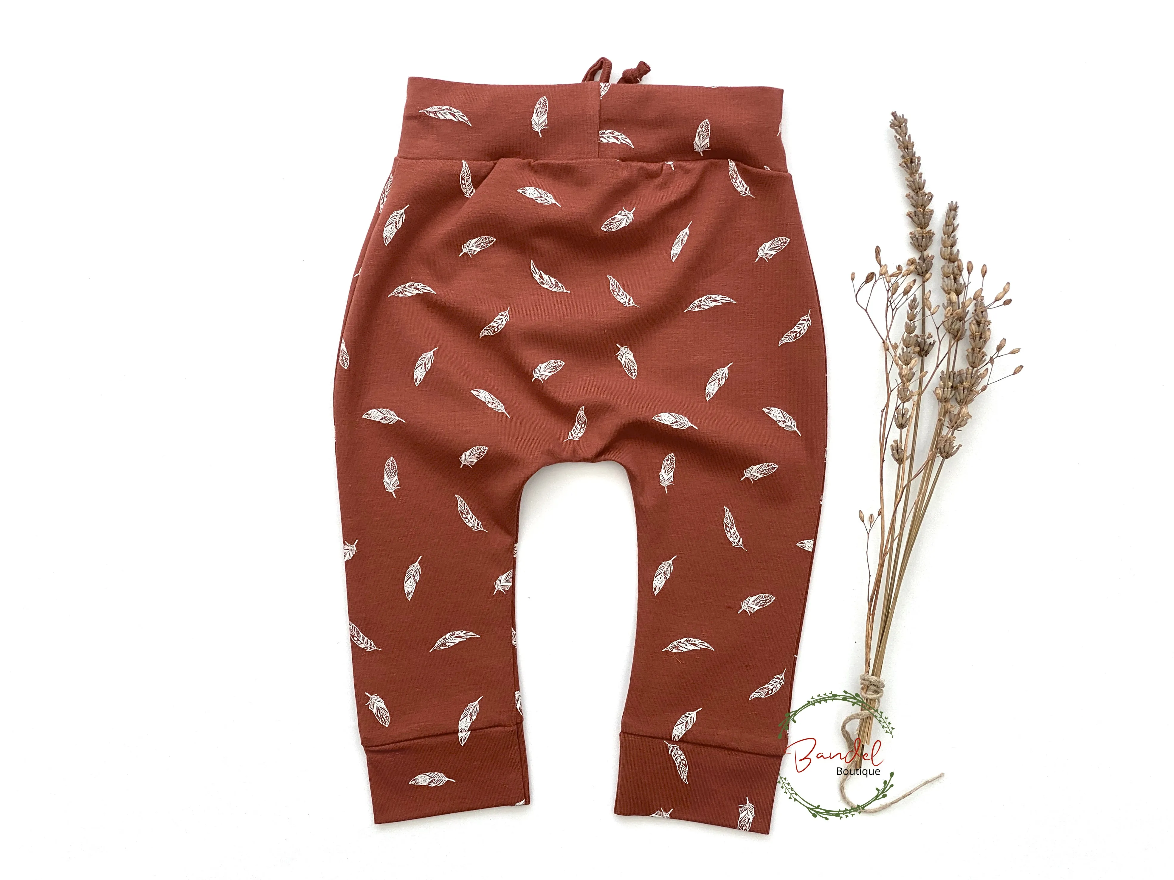 Feathers Leggings With Drawcord