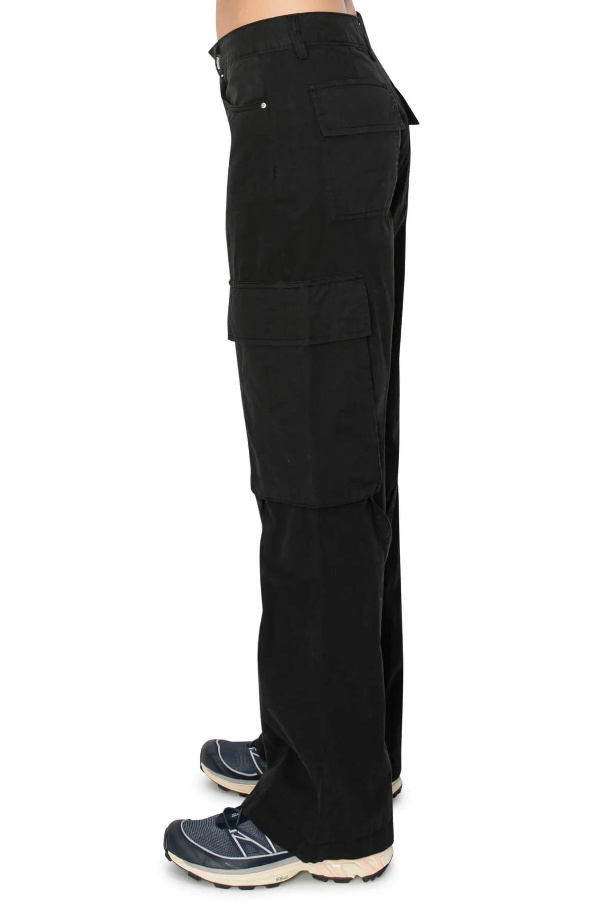 Flare Cargo Pants - Black
