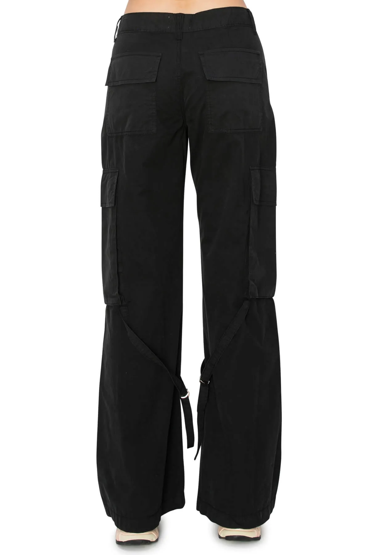Flare Cargo Pants - Black