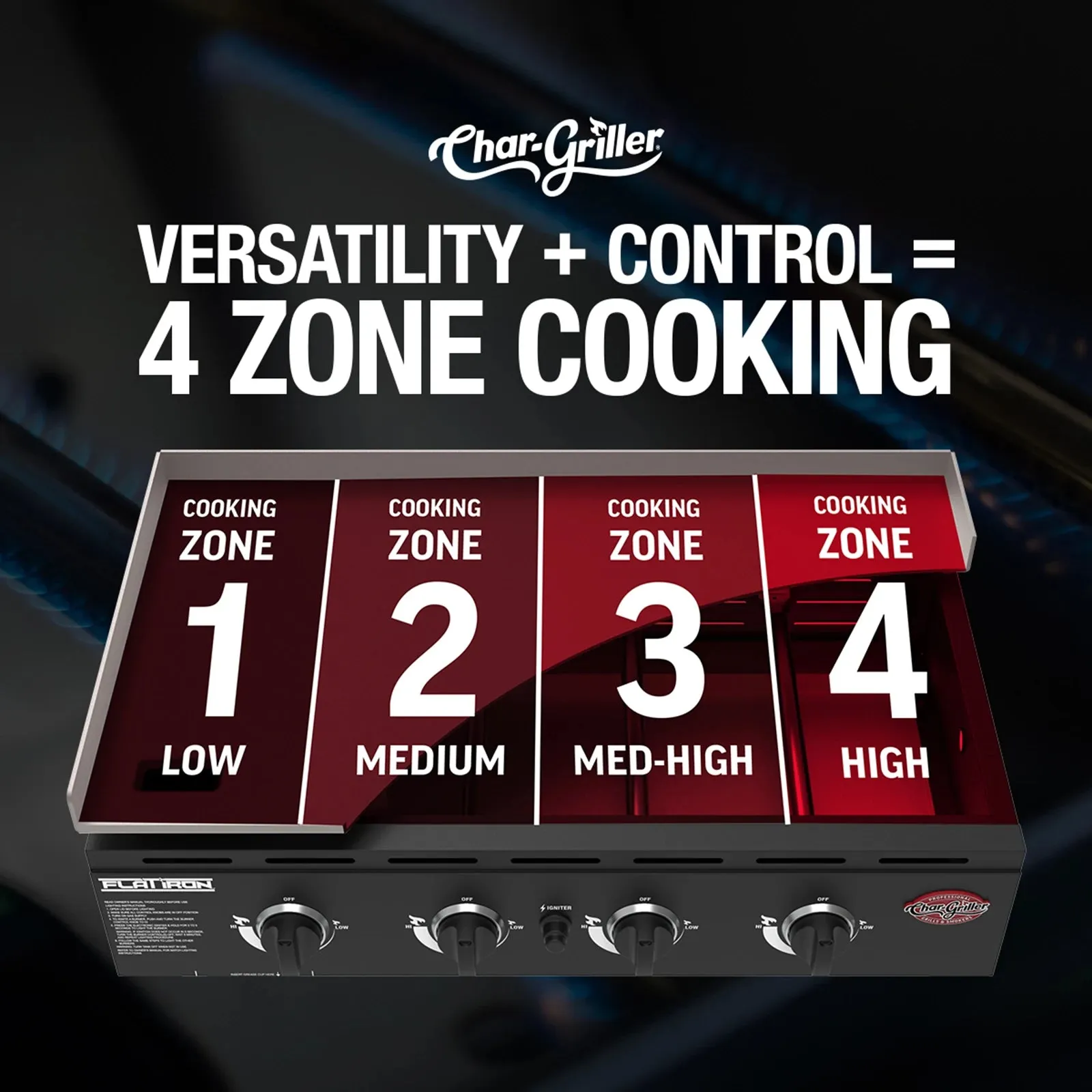 Flat Iron® 4-Burner Griddle without Lid
