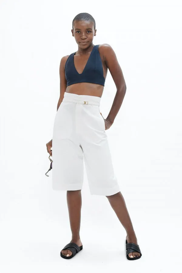 Florence FLR Knee Pants White Dove