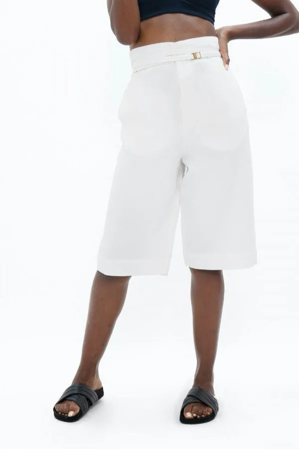 Florence FLR Knee Pants White Dove