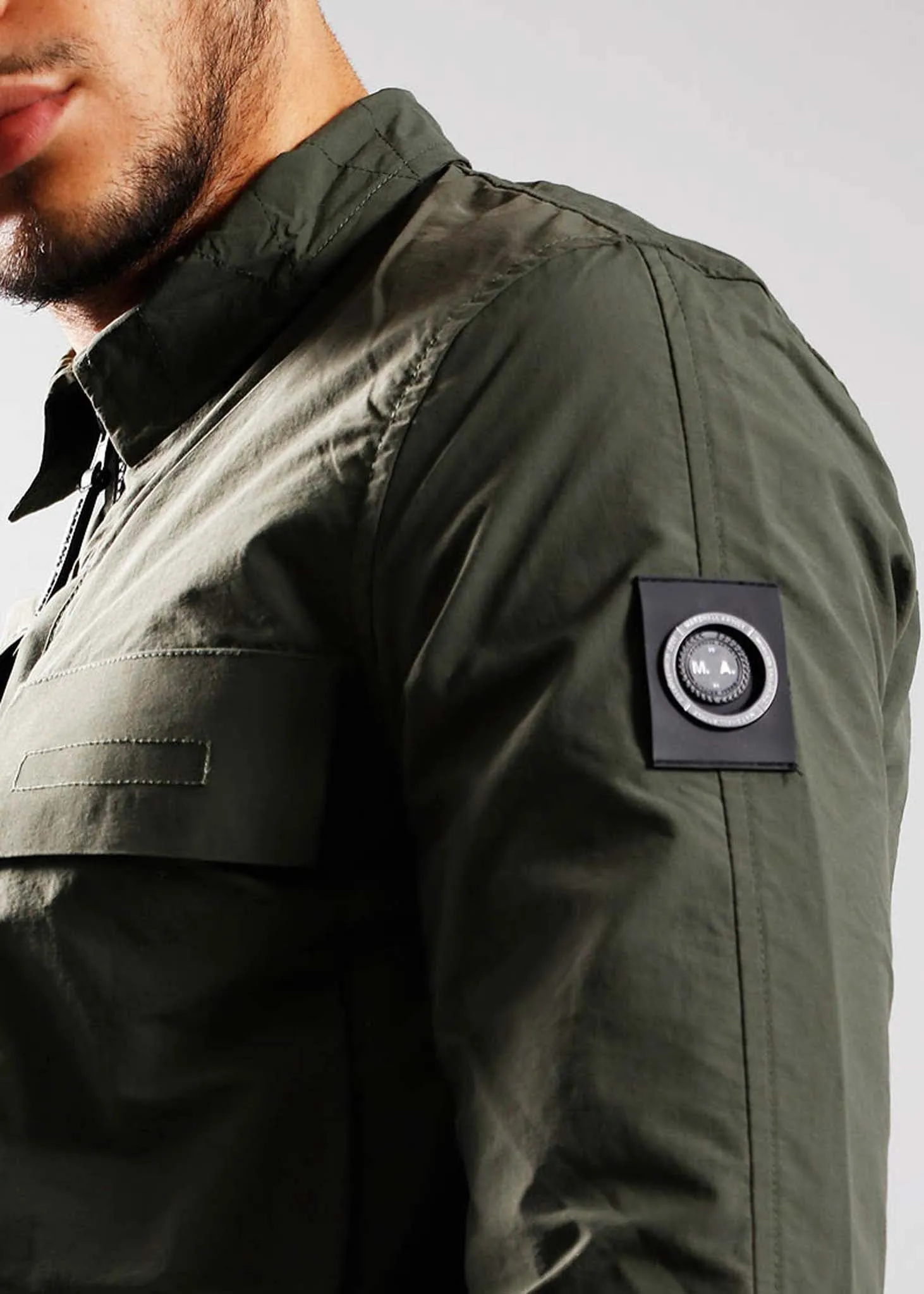 Forte polyamide overshirt - khaki