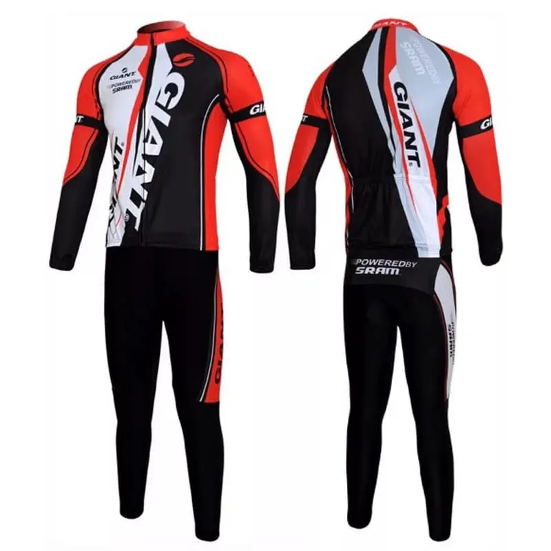 GIANT Cycling Clothing Set Breathable Bicycle Cycling Jersey Gel Padded Pants Outdoor Quick Dry Clothes X2609422