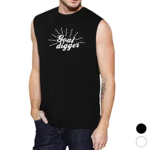 Goal Digger Mens Funny Workout Muscle Tank Top Fitness Muscle Shirt