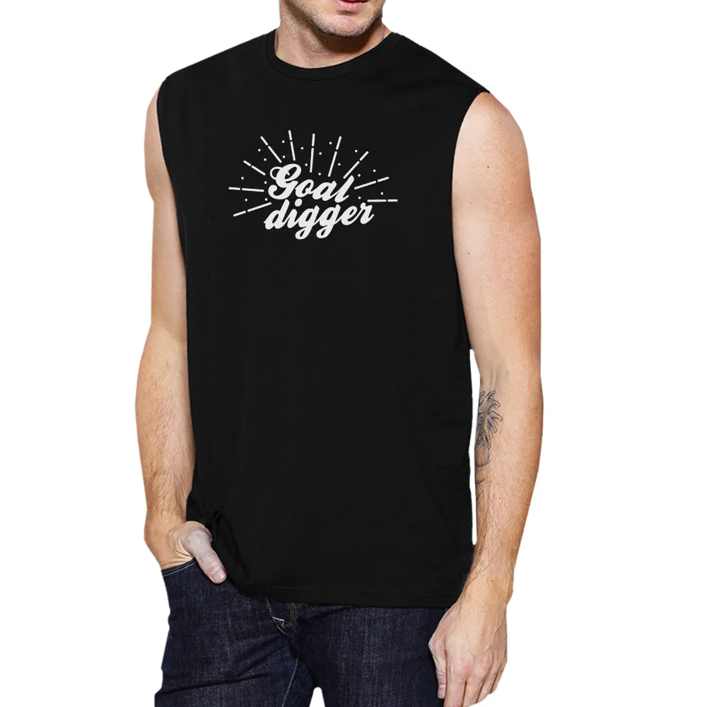 Goal Digger Mens Funny Workout Muscle Tank Top Fitness Muscle Shirt