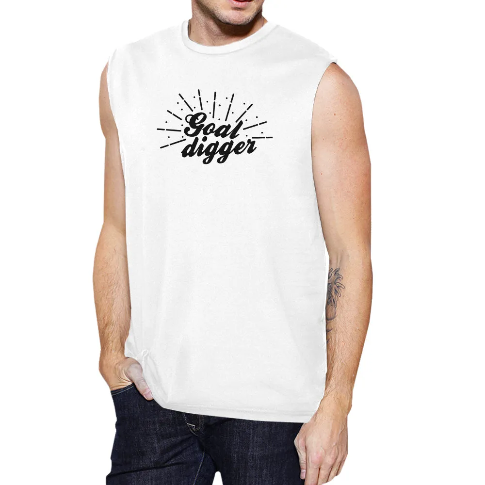 Goal Digger Mens Funny Workout Muscle Tank Top Fitness Muscle Shirt