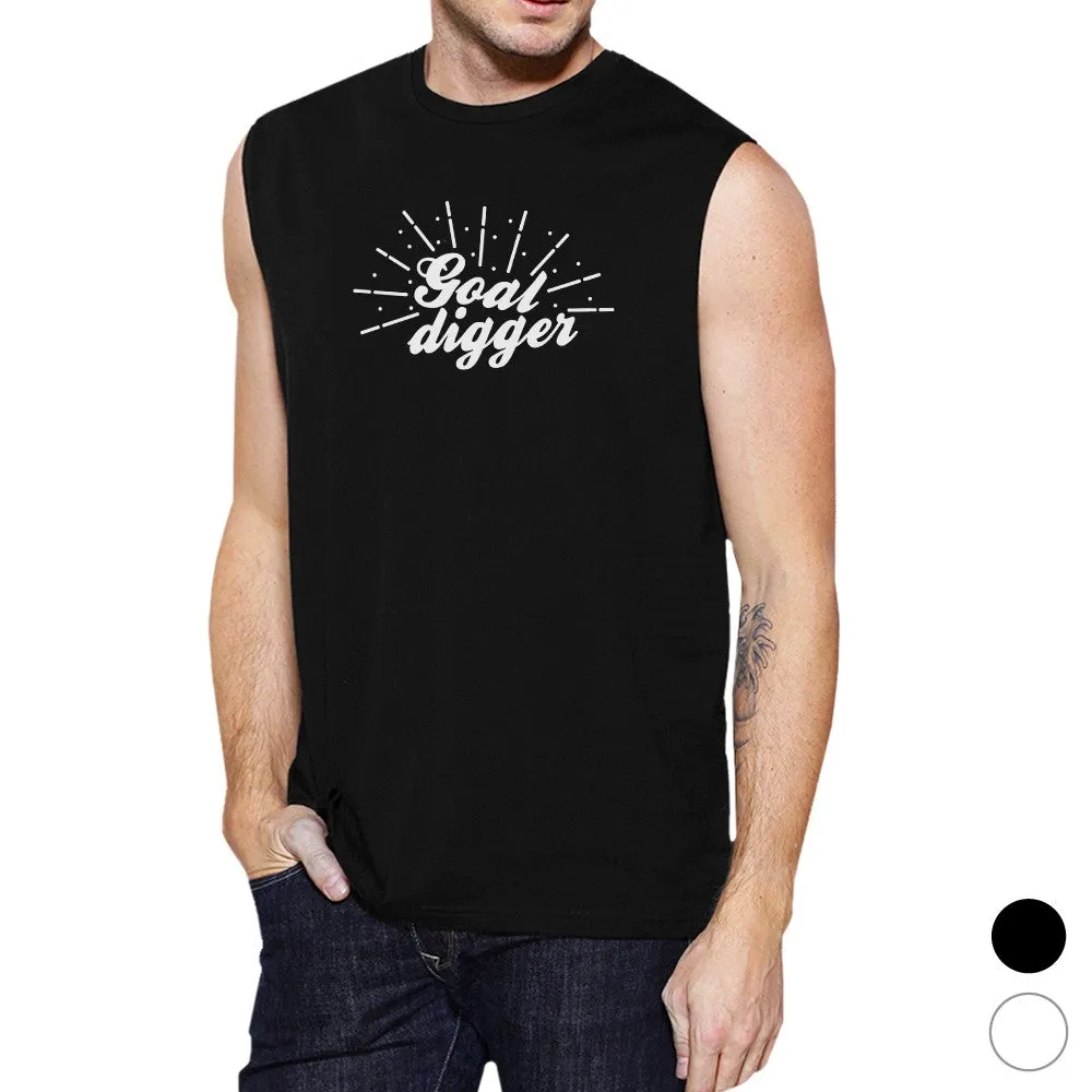 Goal Digger Mens Funny Workout Muscle Tank Top Fitness Muscle Shirt