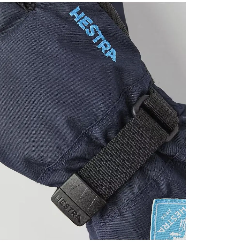 Hestra Gauntlet Czone Kids Ski Gloves - Navy/Sky Blue (32530)