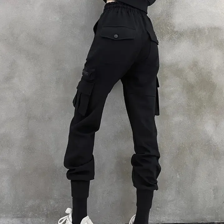 High Waist Straight Cargo Pants