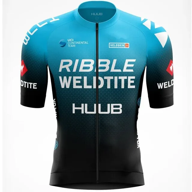 HUUB cycling Jersey suit Team Ribble Weldtite Bike Jersey Set  Summer Men clothing Short Sleeve Shirts Mtb Maillot Ropa Ciclismo