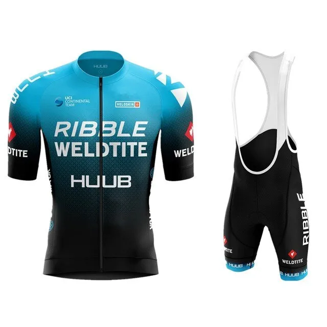 HUUB cycling Jersey suit Team Ribble Weldtite Bike Jersey Set  Summer Men clothing Short Sleeve Shirts Mtb Maillot Ropa Ciclismo
