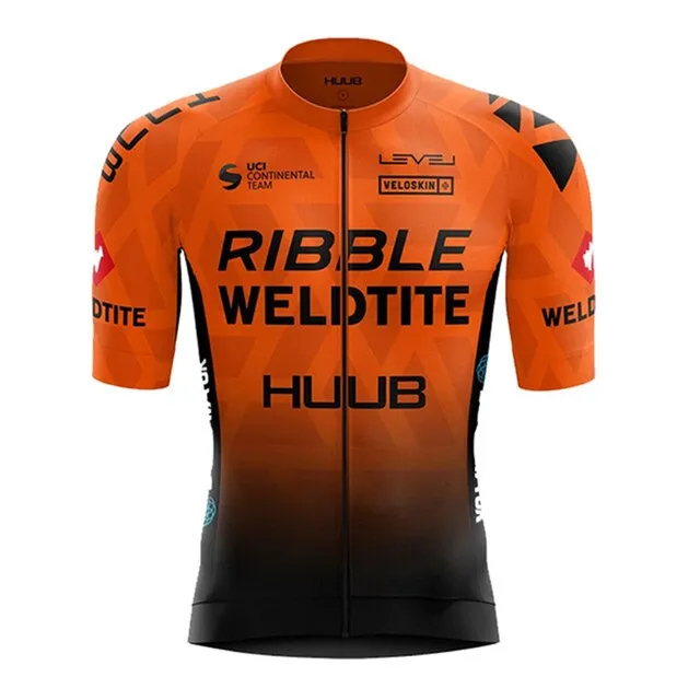 HUUB cycling Jersey suit Team Ribble Weldtite Bike Jersey Set  Summer Men clothing Short Sleeve Shirts Mtb Maillot Ropa Ciclismo