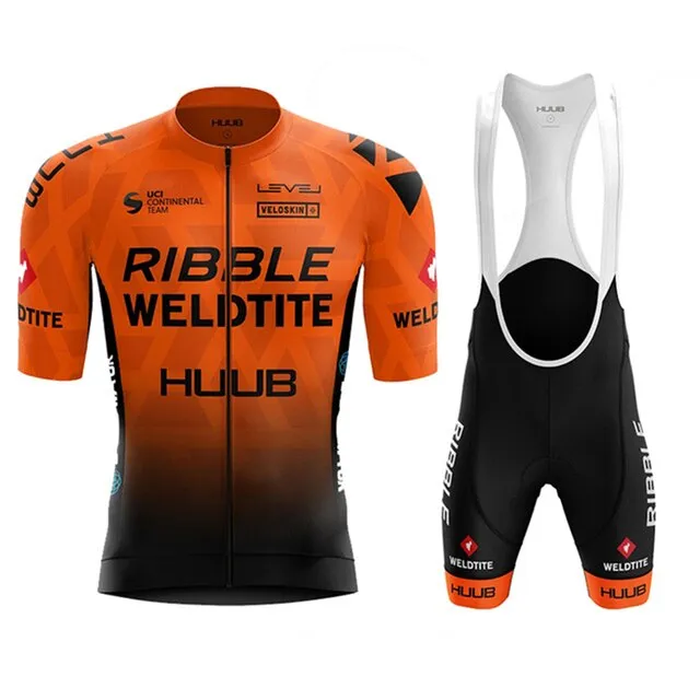 HUUB cycling Jersey suit Team Ribble Weldtite Bike Jersey Set  Summer Men clothing Short Sleeve Shirts Mtb Maillot Ropa Ciclismo