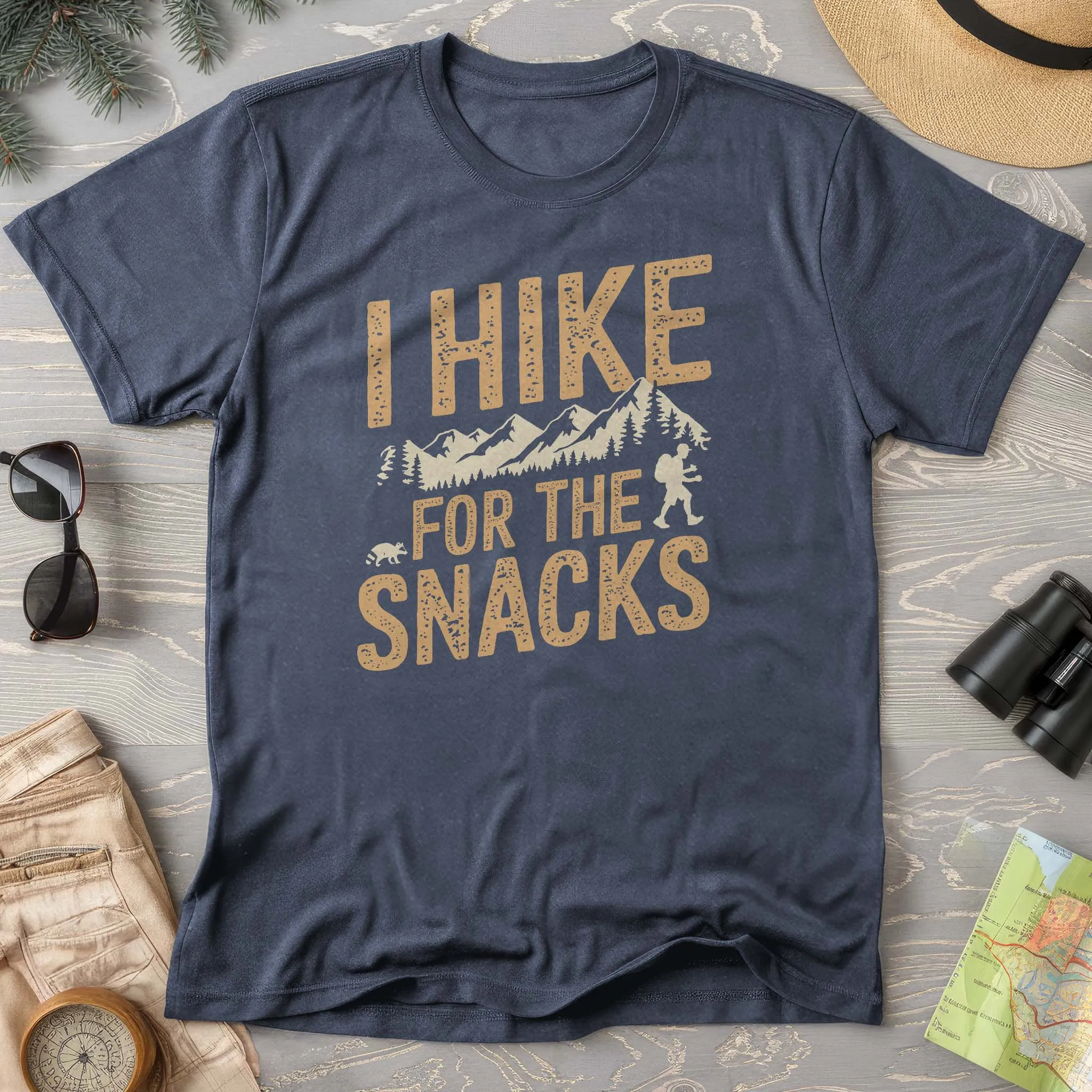 I Hike for the Snacks Comfort Colors T-Shirt