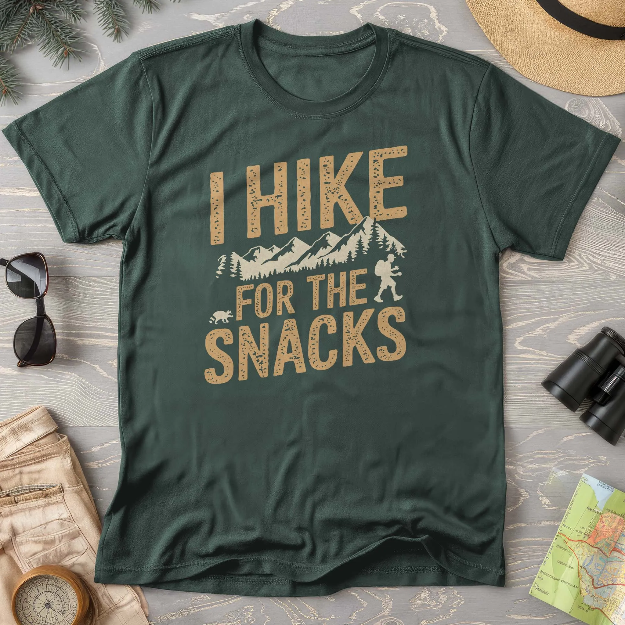 I Hike for the Snacks Comfort Colors T-Shirt