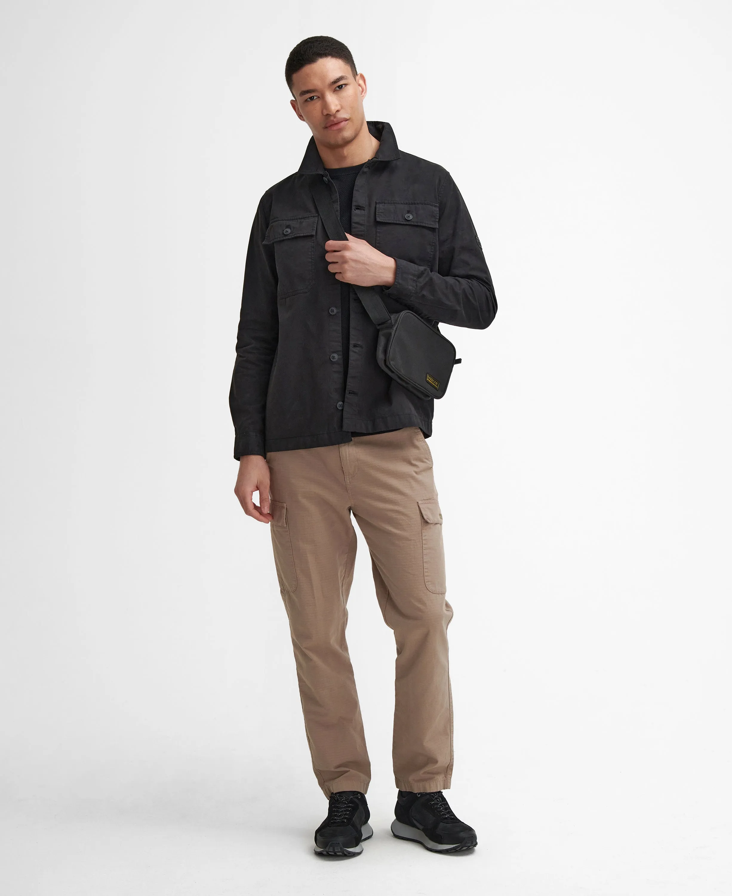 ID24679-Barbour Black Arlo Overshirt
