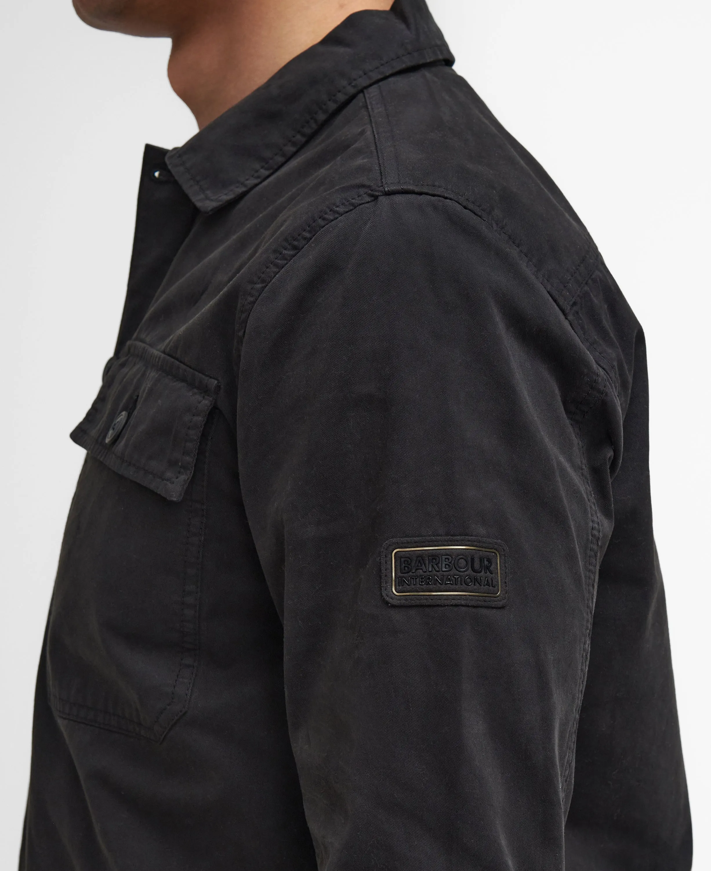 ID24679-Barbour Black Arlo Overshirt