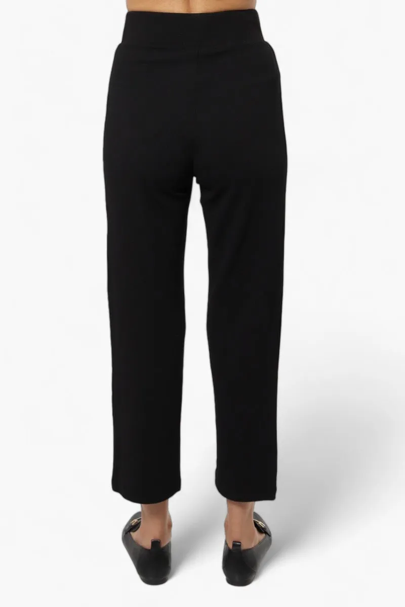 Impress Basic Wide Leg Pants - Black