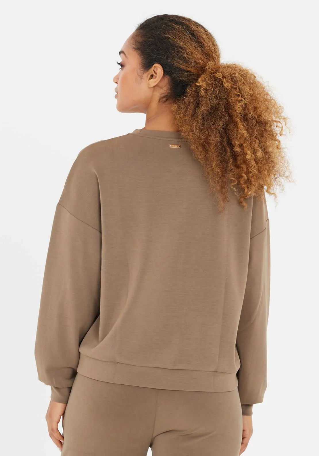 Jillnana Sweatshirt With Crew Neck - Walnut