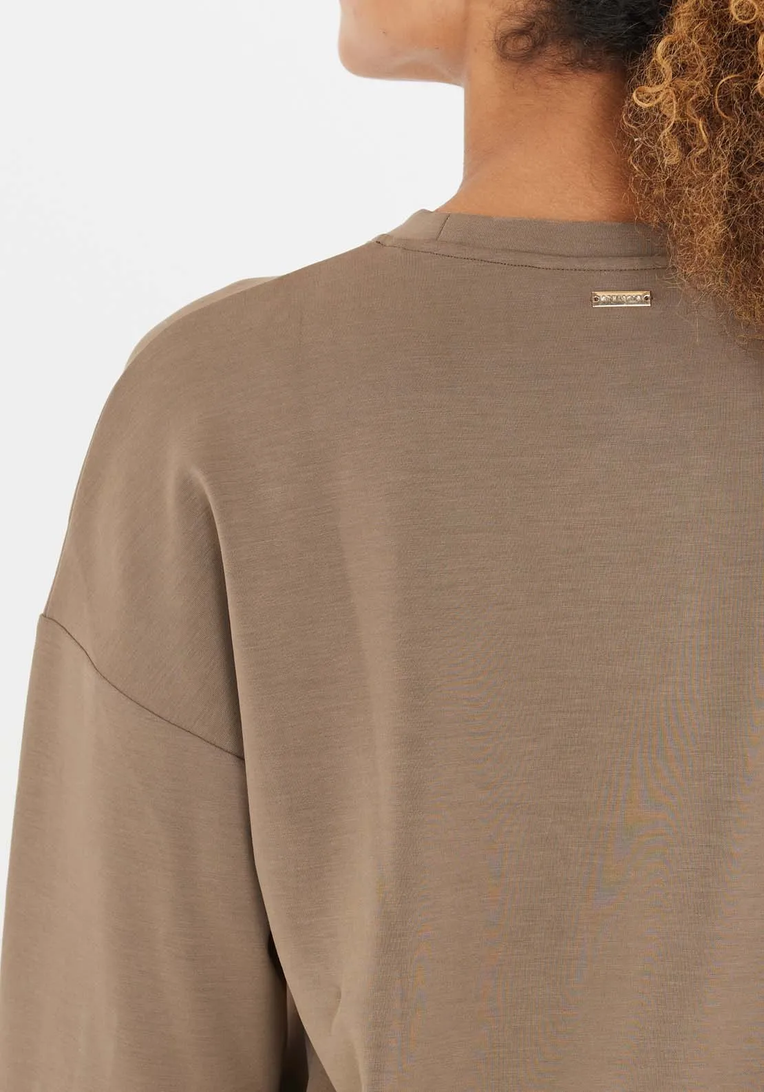 Jillnana Sweatshirt With Crew Neck - Walnut