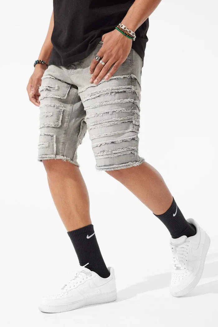 Jordan Craig OG - PYTHON DENIM SHORTS -  Arctic Grey