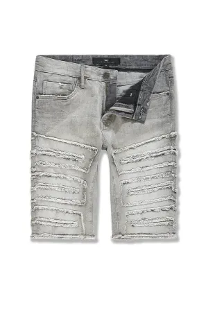 Jordan Craig OG - PYTHON DENIM SHORTS -  Arctic Grey
