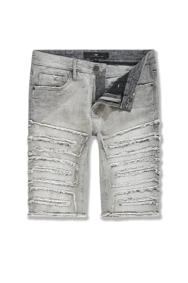 Jordan Craig OG - PYTHON DENIM SHORTS -  Arctic Grey