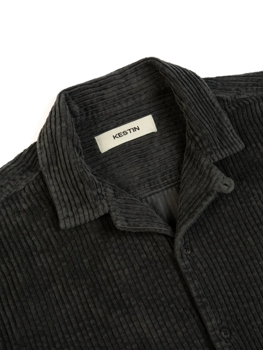 KESTIN Tain Overshirt Jumbo Cord CHARCOAL