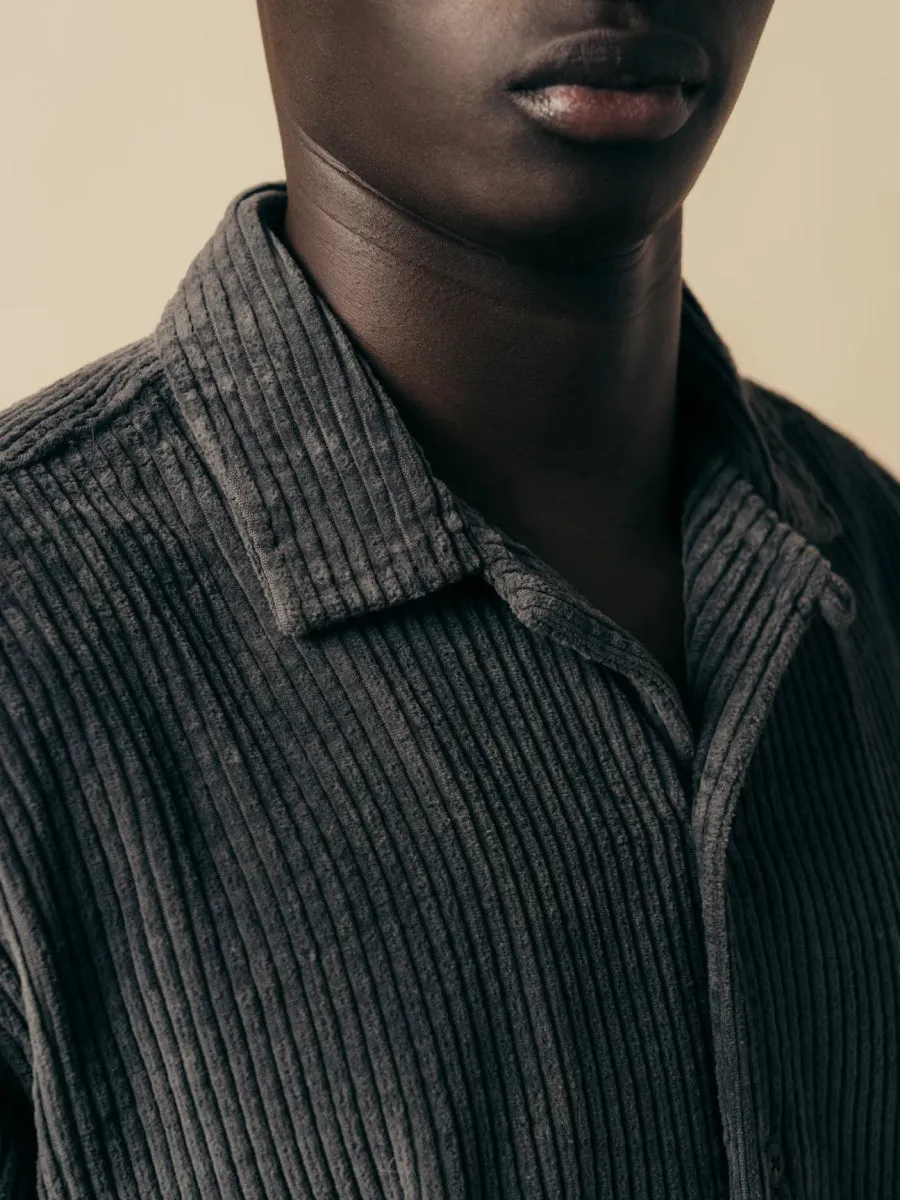 KESTIN Tain Overshirt Jumbo Cord CHARCOAL