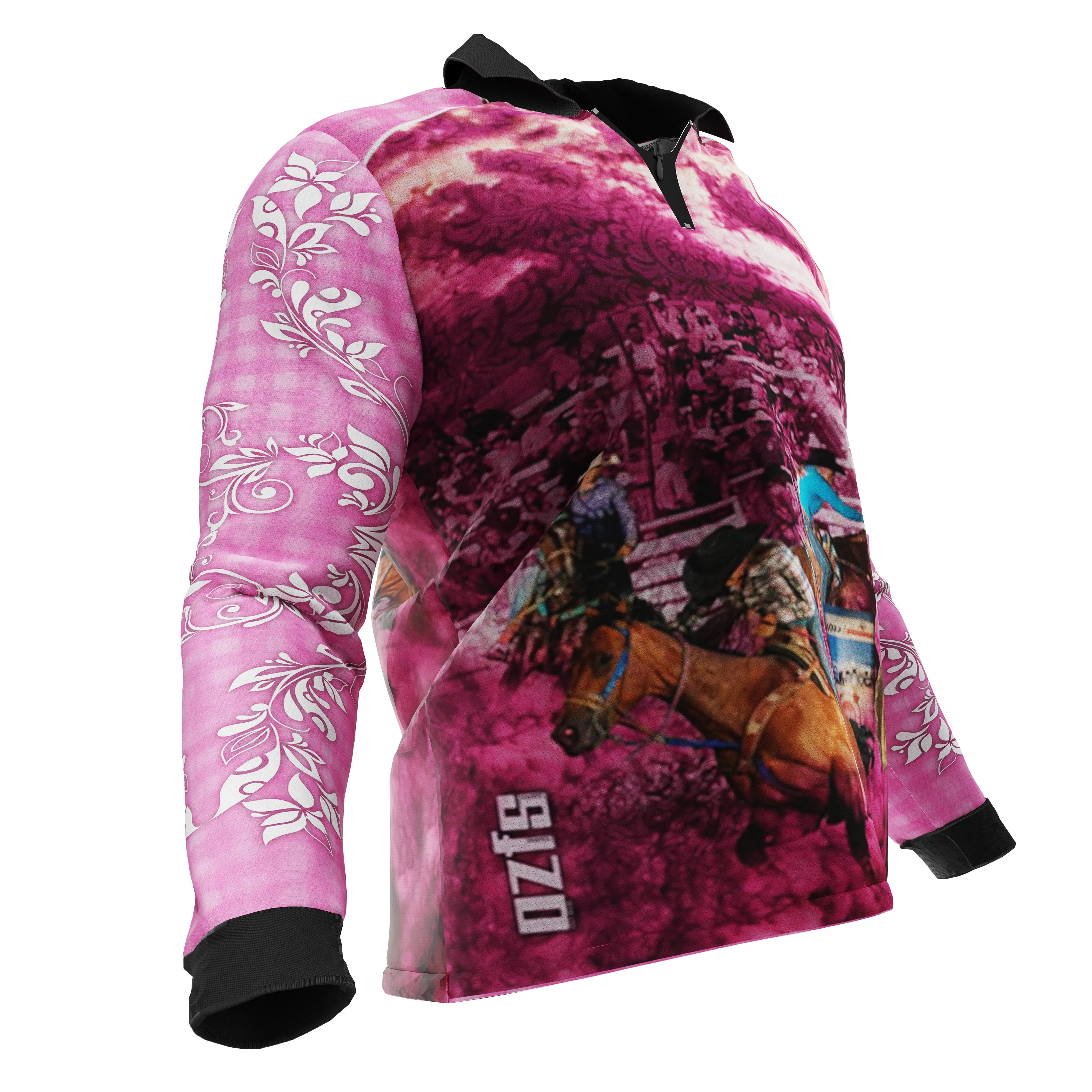 Kids Cowgirl Pink Fishing Shirt - Quick Dry & UV Rated