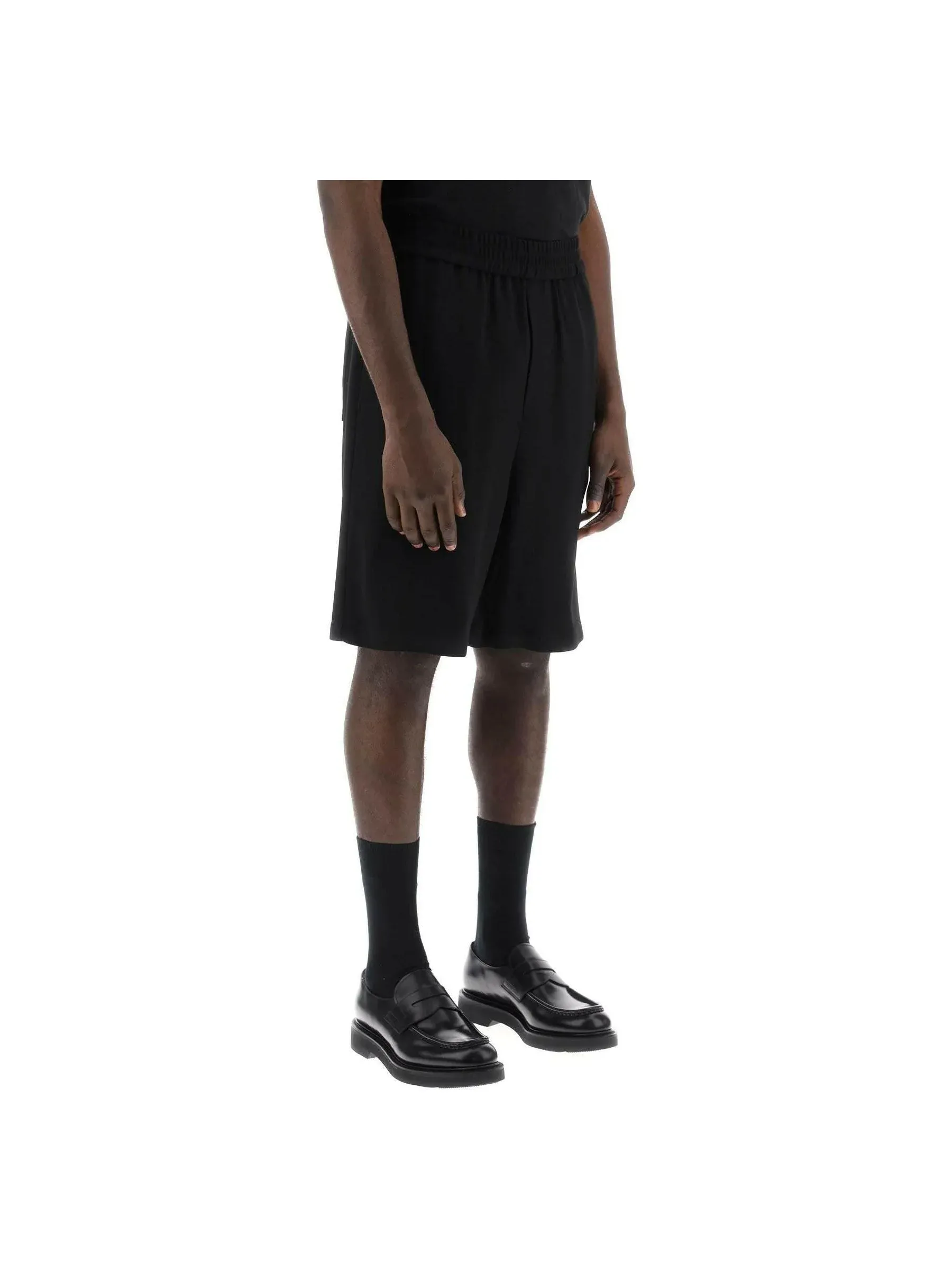 Knee-Length Wool Shorts