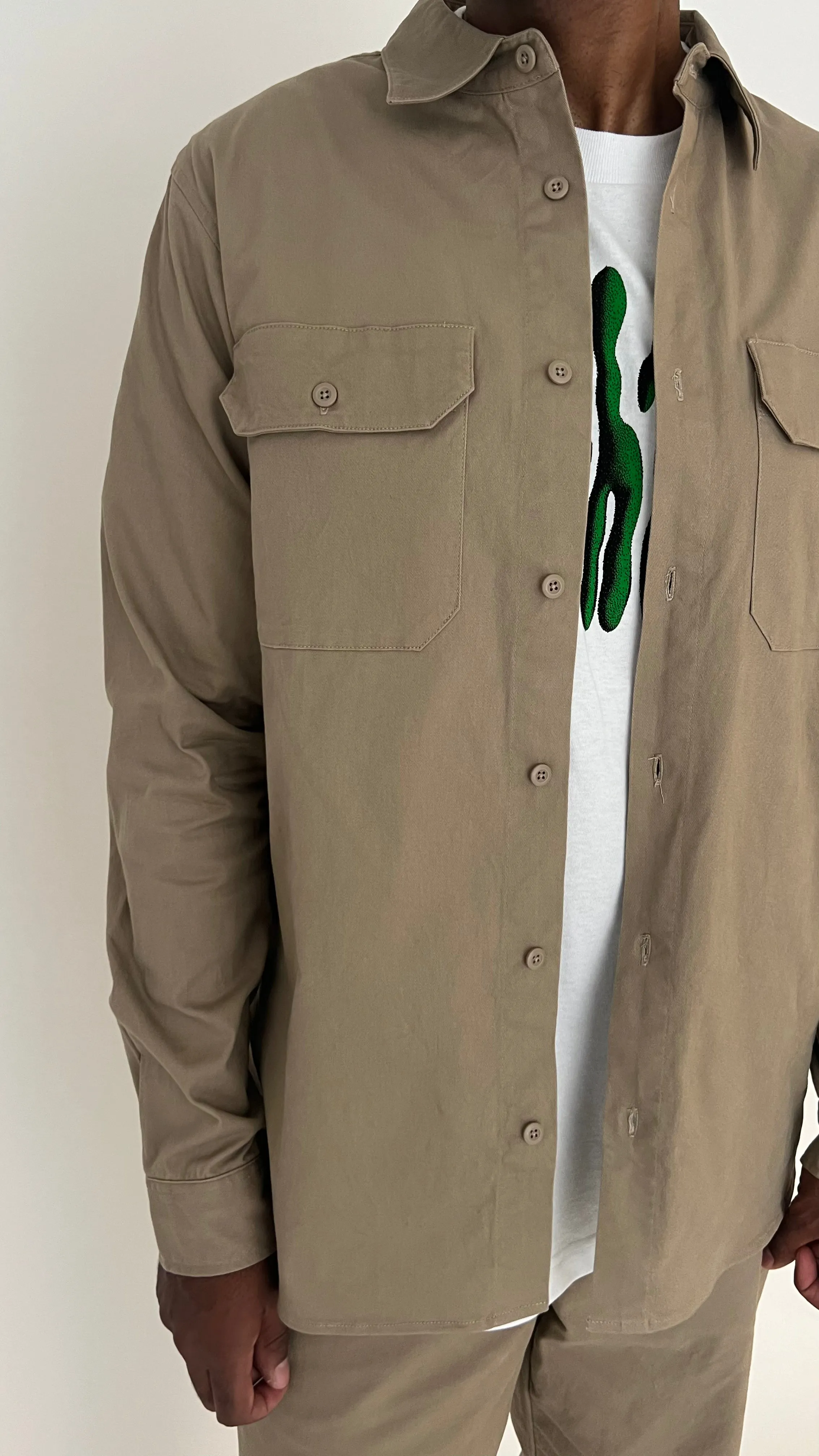 Kyoto Overshirt Khaki Beige