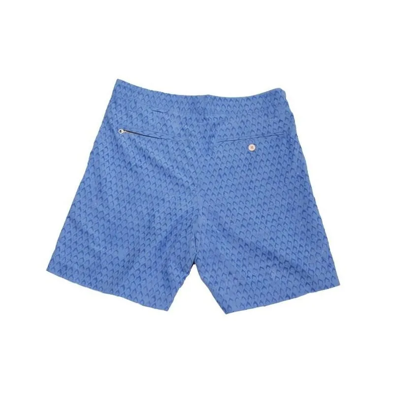 Lacrosse Playground Convertible Sky Blue Mesh Print Men's Lacrosse Shorts