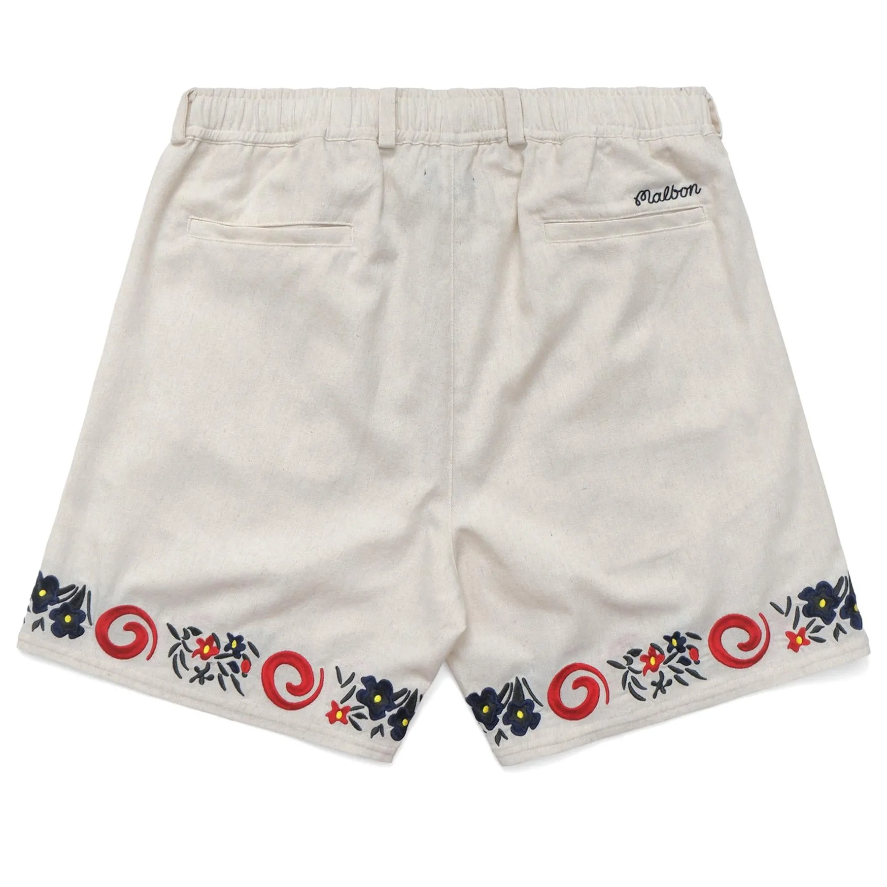 Laurent Jacquard Placket Shorts Ivory - 2024
