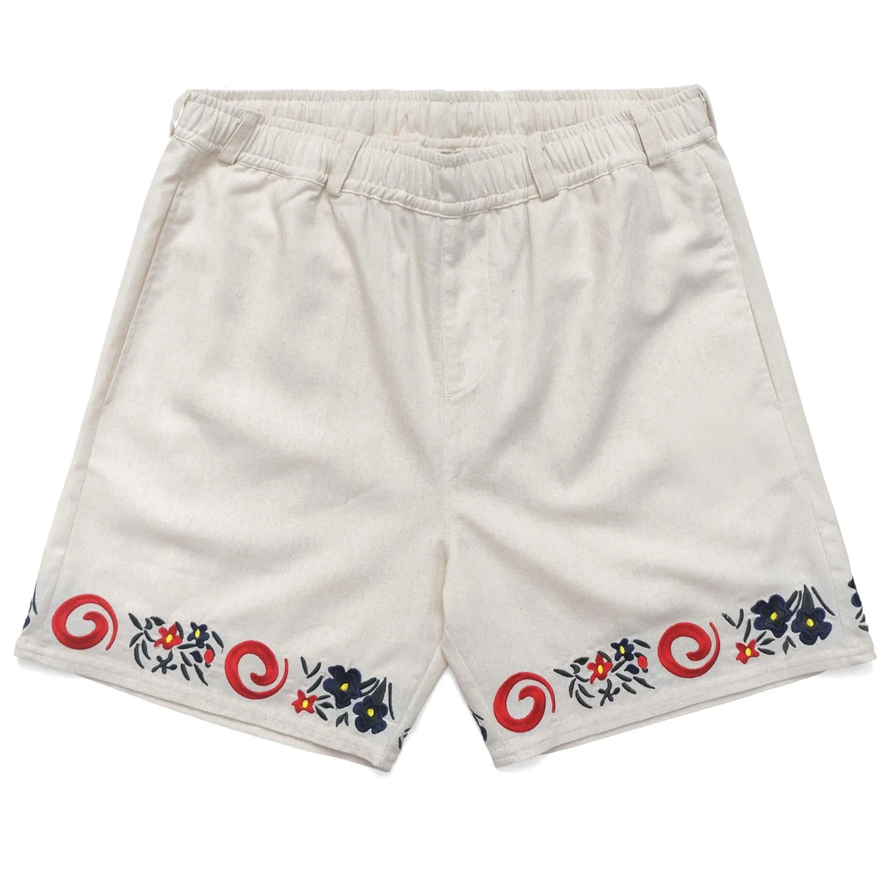 Laurent Jacquard Placket Shorts Ivory - 2024