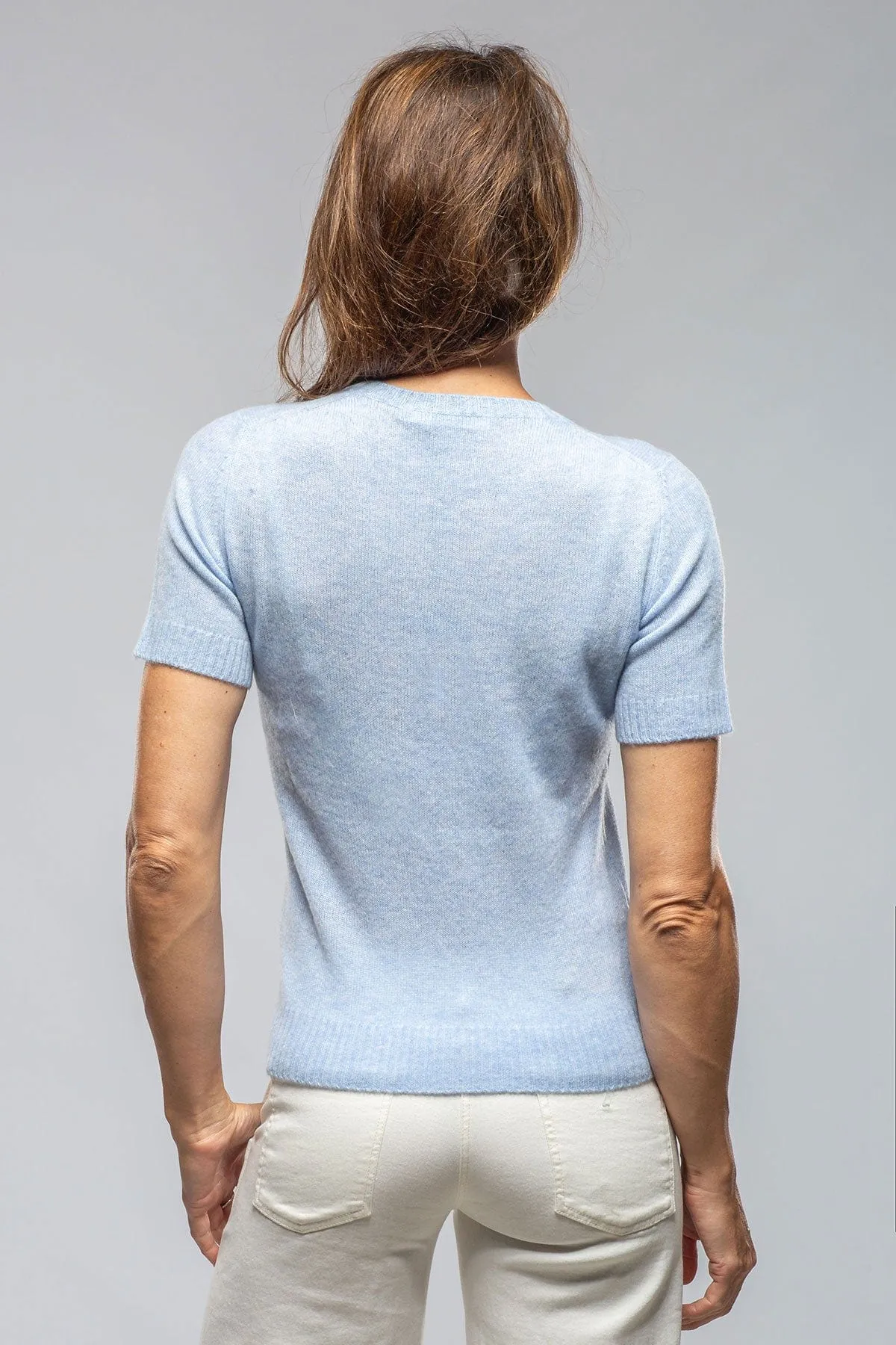 Maria S/S Cashmere Top In Periwinkle
