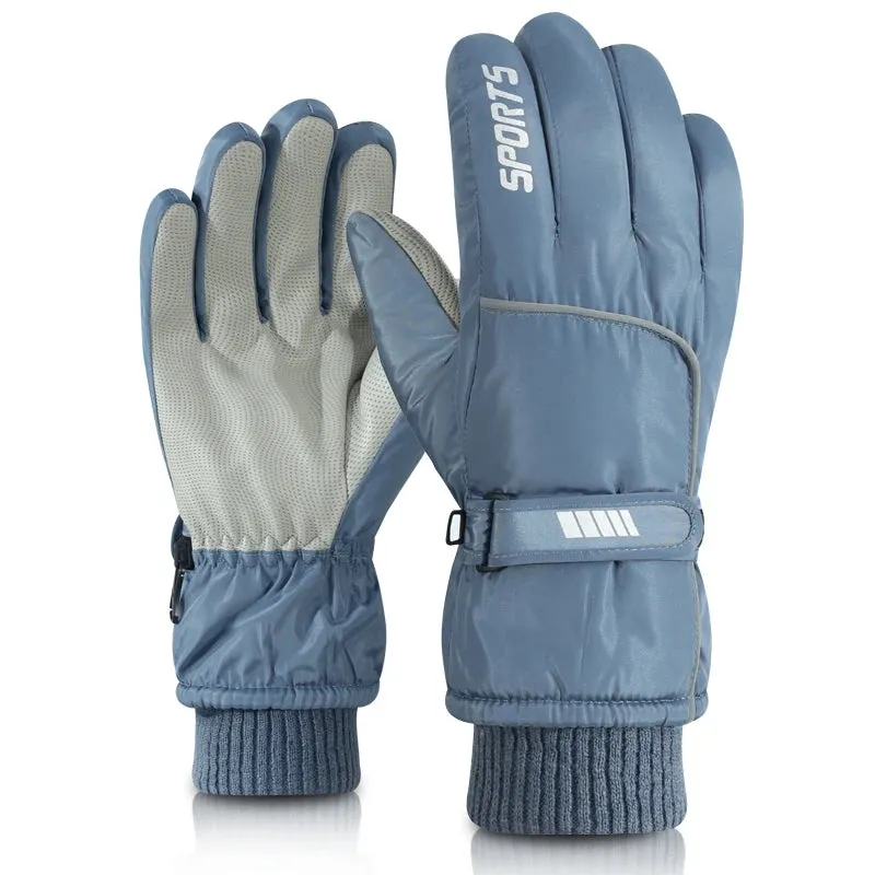 Men's and women's professional winter warm skiing gloves, warm snow gloves, waterproof motorcycle gloves, smile 506 touch screen