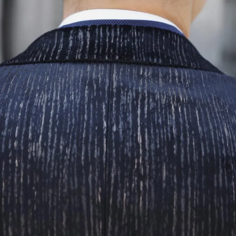 Men's Autumn Casual Striped Suit | Blazer & Vest & Pants