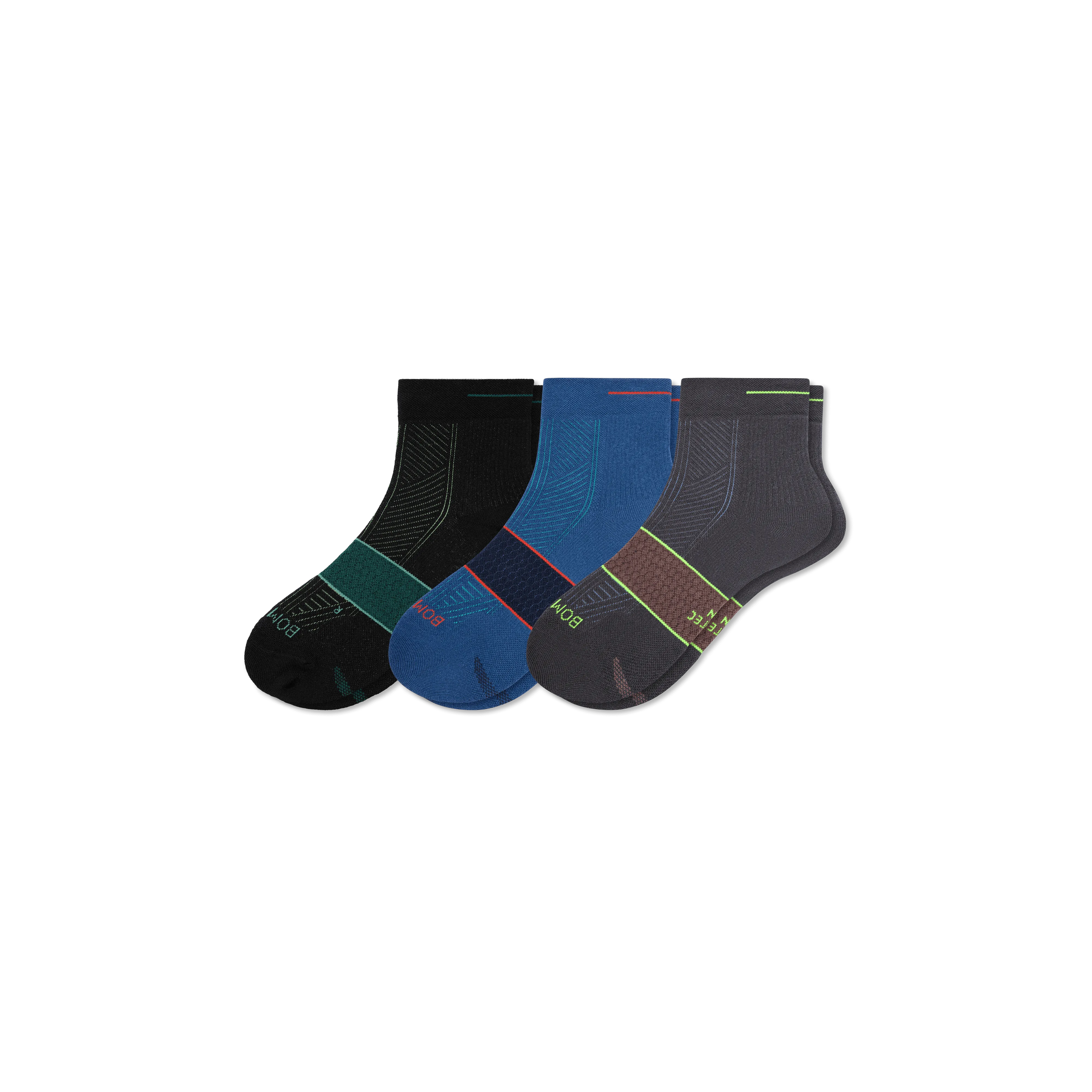 Men's Running Quarter Sock 3-Pack