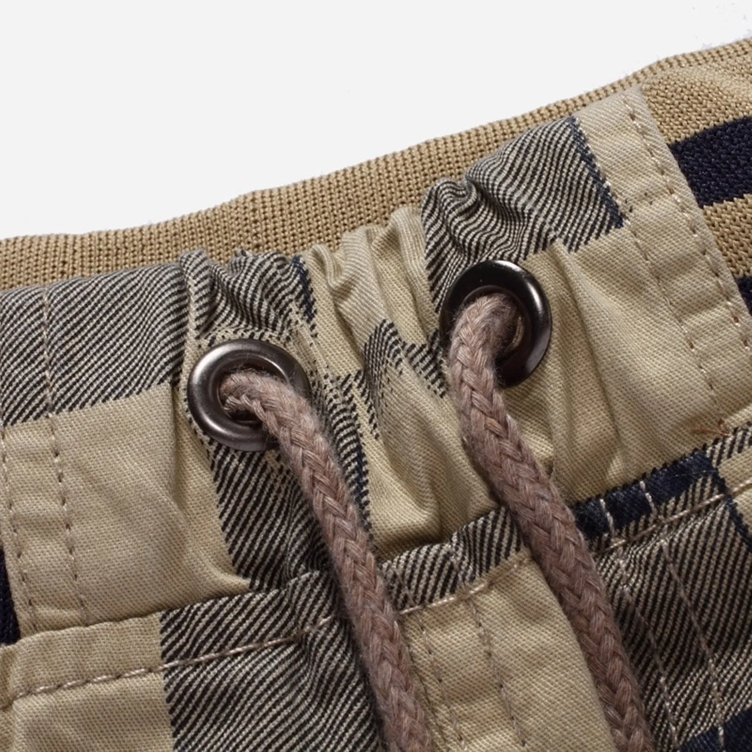 Men's Summer Casual Plaid Cotton Shorts With Elastic Waist