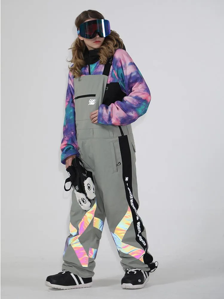 Men's Unisex Gsou Snow BioZone Glimmer Light Outdoor Snow Bibs