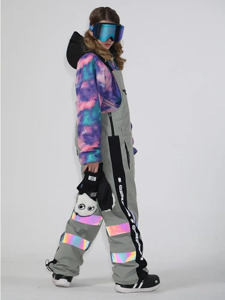 Men's Unisex Gsou Snow BioZone Glimmer Light Outdoor Snow Bibs