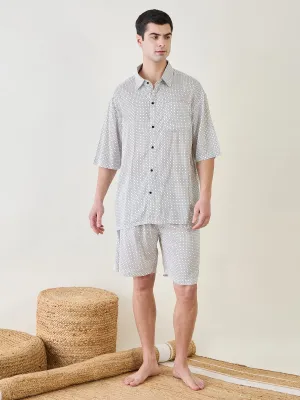 Mens White Supersoft Shorts Set